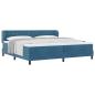 Preview: Boxspringbett mit Matratze Dunkelblau 200x200 cm Samt