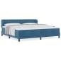 Preview: Boxspringbett mit Matratze Dunkelblau 200x200 cm Samt