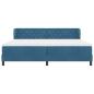 Preview: Boxspringbett mit Matratze Dunkelblau 200x200 cm Samt