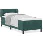 Preview: Boxspringbett mit Matratze Dunkelgrün 80x200 cm Samt