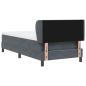 Preview: Boxspringbett mit Matratze Dunkelgrau 90x200 cm Samt