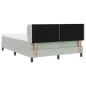 Preview: Boxspringbett mit Matratze in Hellgrau, 140x190 cm, Samt