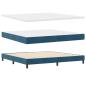 Preview: Boxspringbett mit Matratze Dunkelblau 200x200 cm Samt