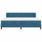 Preview: Boxspringbett mit Matratze Dunkelblau 200x200 cm Samt