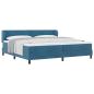 Preview: Boxspringbett mit Matratze Dunkelblau 200x200 cm Samt