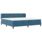 Preview: Boxspringbett mit Matratze Dunkelblau 200x200 cm Samt
