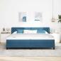 Preview: Boxspringbett mit Matratze Dunkelblau 200x200 cm Samt