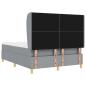 Preview: Boxspringbett mit Matratze Hellgrau 160x200 cm Stoff