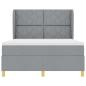 Preview: Boxspringbett mit Matratze Hellgrau 160x200 cm Stoff