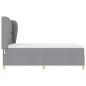 Preview: Boxspringbett mit Matratze Hellgrau 160x200 cm Stoff