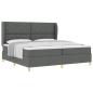 Preview: Boxspringbett mit Matratze Dunkelgrau 200x200 cm Stoff