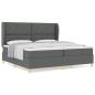 Preview: Boxspringbett mit Matratze Dunkelgrau 200x200 cm Stoff