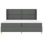 Preview: Boxspringbett mit Matratze Dunkelgrau 200x200 cm Stoff