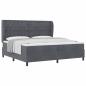 Preview: Boxspringbett mit Matratze Dunkelgrau 200x200 cm Samt