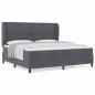 Preview: Boxspringbett mit Matratze Dunkelgrau 200x200 cm Samt