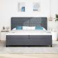 Preview: Boxspringbett mit Matratze Dunkelgrau 200x200 cm Samt