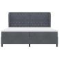 Preview: Boxspringbett mit Matratze Dunkelgrau 200x200 cm Samt