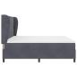 Preview: Boxspringbett mit Matratze Dunkelgrau 200x200 cm Samt