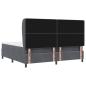 Preview: Boxspringbett mit Matratze Dunkelgrau 200x200 cm Samt