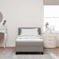Preview: Boxspringbett mit Matratze Taupe 80x200 cm Stoff, Kopfteil Linien Design Taupe 80 cm Stoff