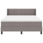Preview: Boxspringbett mit Kopfteil Taupe 200 x 140 cm Stoff