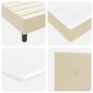 Preview: Boxspringbett mit Matratze Creme 100x200 cm Stoff, Kopfteil mit Knopfheftung Creme 100 cm Stoff