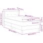 Preview: Boxspringbett mit Matratze Creme 100x200 cm Stoff, Kopfteil mit Knopfheftung Creme 100 cm Stoff