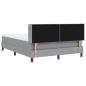 Preview: Boxspringbett mit Matratze Hellgrau 160x200 cm Stoff, Kopfteil geknöpft Hellgrau 160 cm Stoff