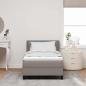 Preview: Boxspringbett mit Matratze Taupe 90x200 cm Stoff, Kopfteil Diamantblock-Design Taupe 90 cm Stoff