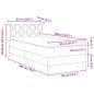 Preview: Boxspringbett mit Matratze Blau 90x200 cm Stoff, Kopfteil Diamantblockdesign Blau 90 cm Stoff