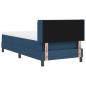 Preview: Boxspringbett mit Matratze Blau 90x200 cm Stoff, Kopfteil Diamantblockdesign Blau 90 cm Stoff