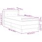 Preview: Boxspringbett mit Matratze Dunkelgrau 80x200 cm Stoff, Kopfteil mit Knopfheftung Dunkelgrau 80 cm Stoff