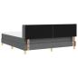 Preview: Boxspringbett Dunkelgrau mit Matratze 180x200 cm Stoff, Kopfteil Diamantblockdesign Dunkelgrau 180 cm Stoff