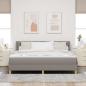Preview: Boxspringbett mit Matratze Taupe 180x200 cm Stoff, Kopfteil Diamantblock-Design Taupe 180 cm Stoff