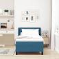 Preview: Boxspringbett mit Matratze Dunkelblau 90x200 cm Samt