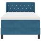 Preview: Boxspringbett mit Matratze Dunkelblau 90x200 cm Samt