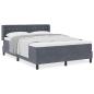 Preview: Boxspringbett mit Matratze Dunkelgrau 160x200 cm Samt