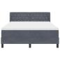 Preview: Boxspringbett mit Matratze Dunkelgrau 160x200 cm Samt