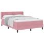 Preview: Boxspringbett mit Matratze Rosa 160x200 cm Samt