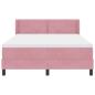 Preview: Boxspringbett mit Matratze Rosa 160x200 cm Samt