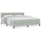Preview: Boxspringbett mit Matratze Hellgrau 180x200 cm Samt