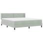 Preview: Boxspringbett mit Matratze Hellgrau 180x200 cm Samt