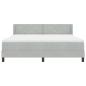 Preview: Boxspringbett mit Matratze Hellgrau 180x200 cm Samt