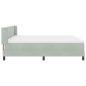 Preview: Boxspringbett mit Matratze Hellgrau 180x200 cm Samt
