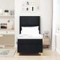 Preview: Boxspringbett mit Matratze Schwarz 80x200 cm Stoff