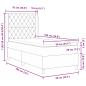 Preview: Boxspringbett mit Matratze Dunkelgrau 90x190 cm Samt