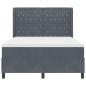 Preview: Boxspringbett mit Matratze Dunkelgrau 140x190 cm Samt