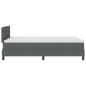Preview: Boxspringbett mit Matratze & LED Dunkelgrau 120x190 cm Stoff