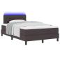 Preview: Boxspringbett mit Matratze & LED Dunkelbraun 120x190 cm Stoff