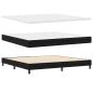 Preview: Boxspringbett mit Matratze & LED schwarz 200x200 cm Stoff